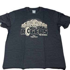 Funko Pop Marvel Studios Hawkeye Rogers‎ The Musical Black T-Shirt XL New